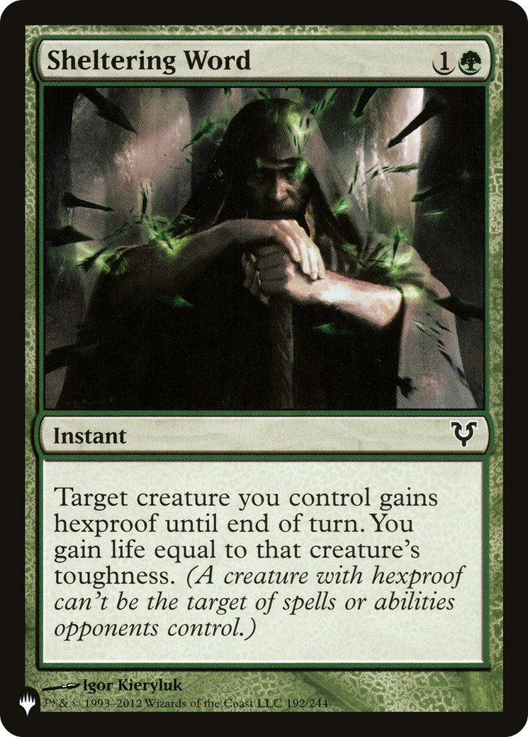 Sheltering Word (LIST-192/244) - The List