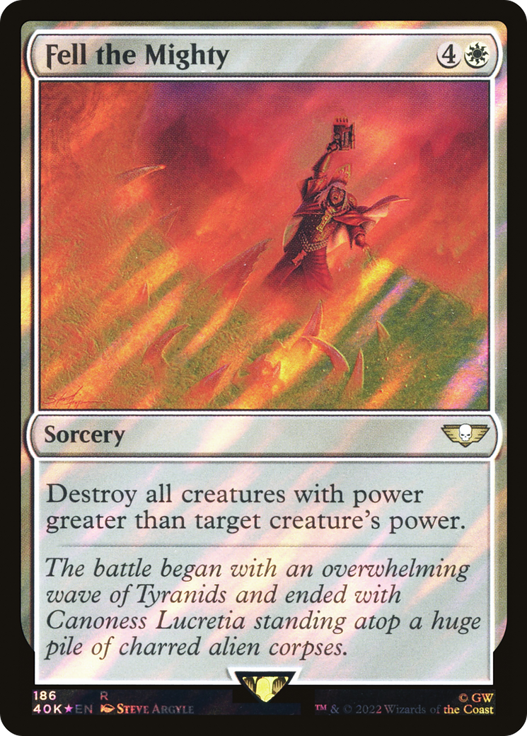 Fell the Mighty (Surge Foil) (40K-186★) - Warhammer 40,000 Commander Foil