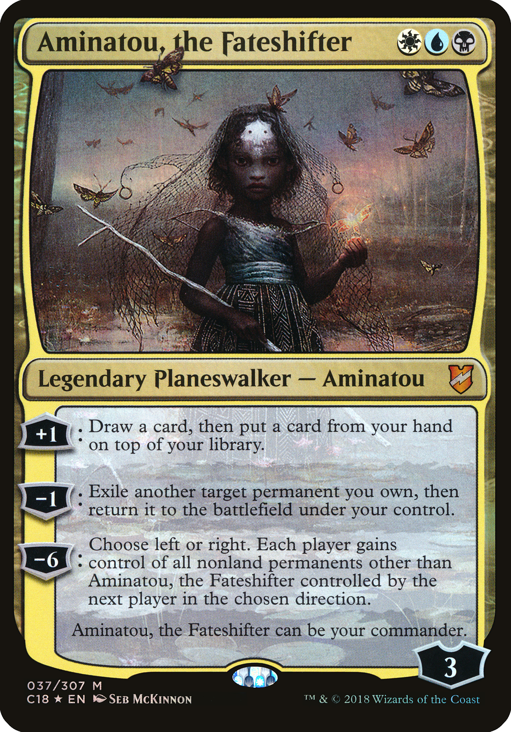 Aminatou, the Fateshifter (Commander 2018) (OVER-037) - Commander 2018 Oversized Foil
