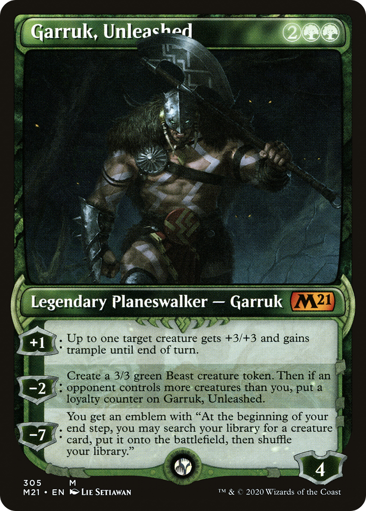 Garruk, Unleashed (Showcase) (M21-305) - Core Set 2021: (Showcase)