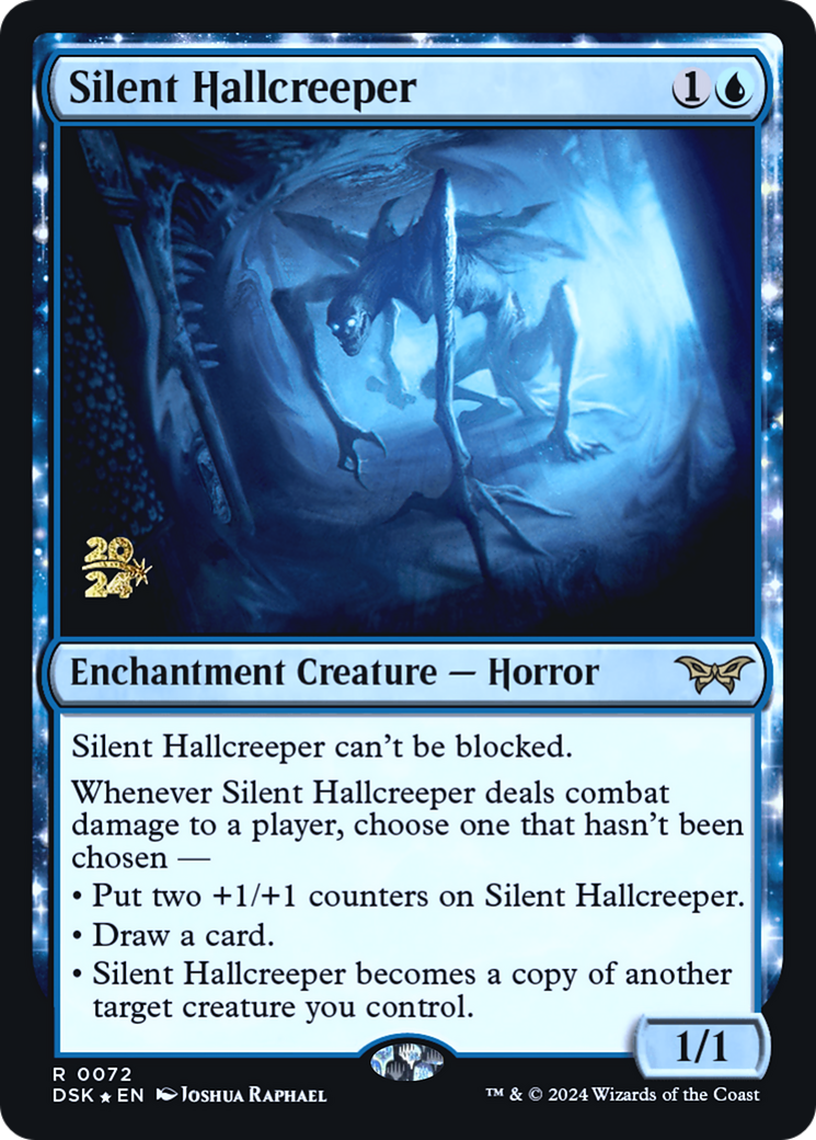 Silent Hallcreeper (PRE-72S) - Duskmourn: House of Horror Promos: (enchantment) Foil