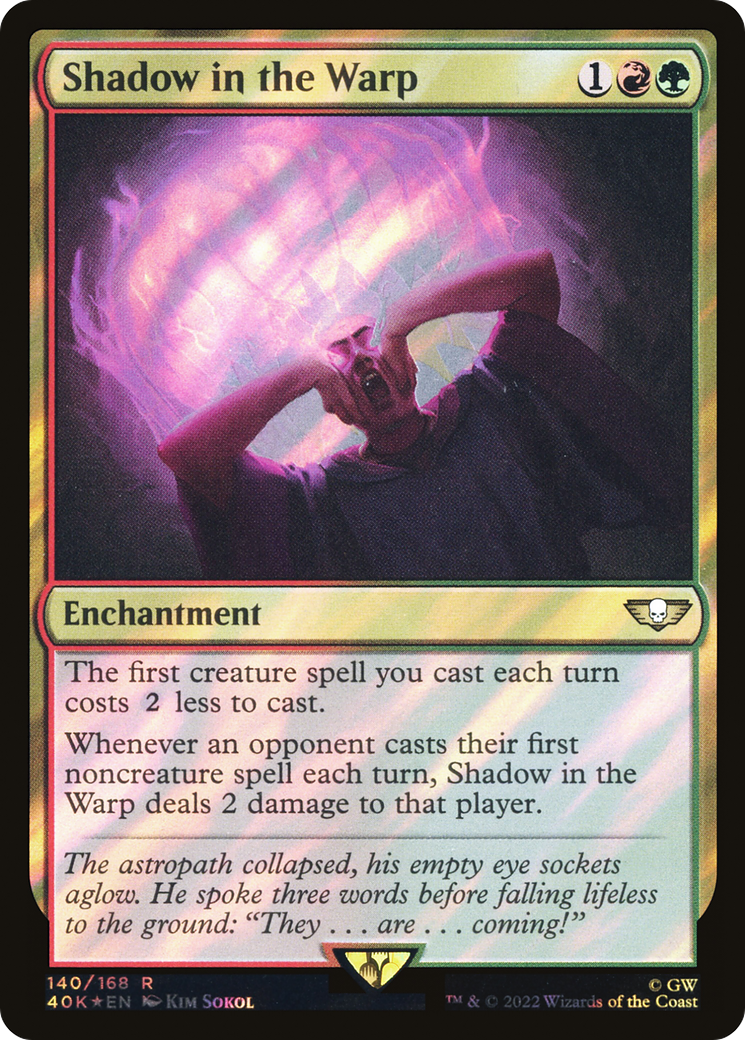 Shadow in the Warp (Surge Foil) (40K-140★) - Warhammer 40,000 Commander Foil