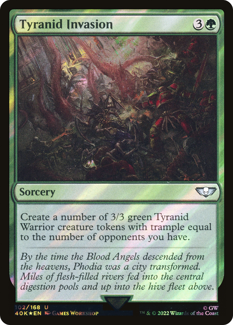 Tyranid Invasion (Surge Foil) (40K-102★) - Warhammer 40,000 Commander Foil