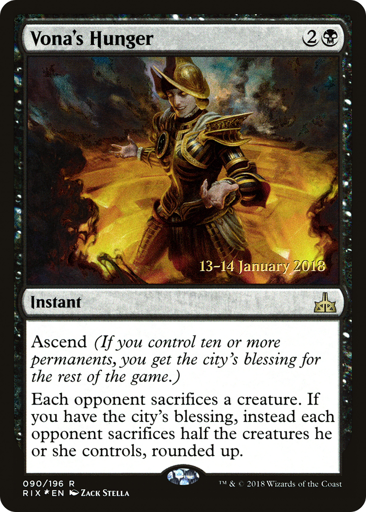 Vona's Hunger (PRE-90S) - Rivals of Ixalan Promos Foil