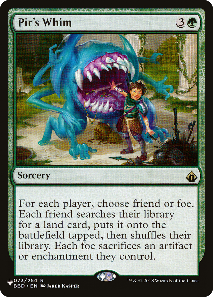 Pir's Whim (LIST-BBD-73) - The List
