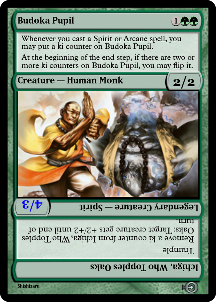 Budoka Pupil // Ichiga, Who Topples Oaks (PRM-36288) - Magic Online Promos Foil