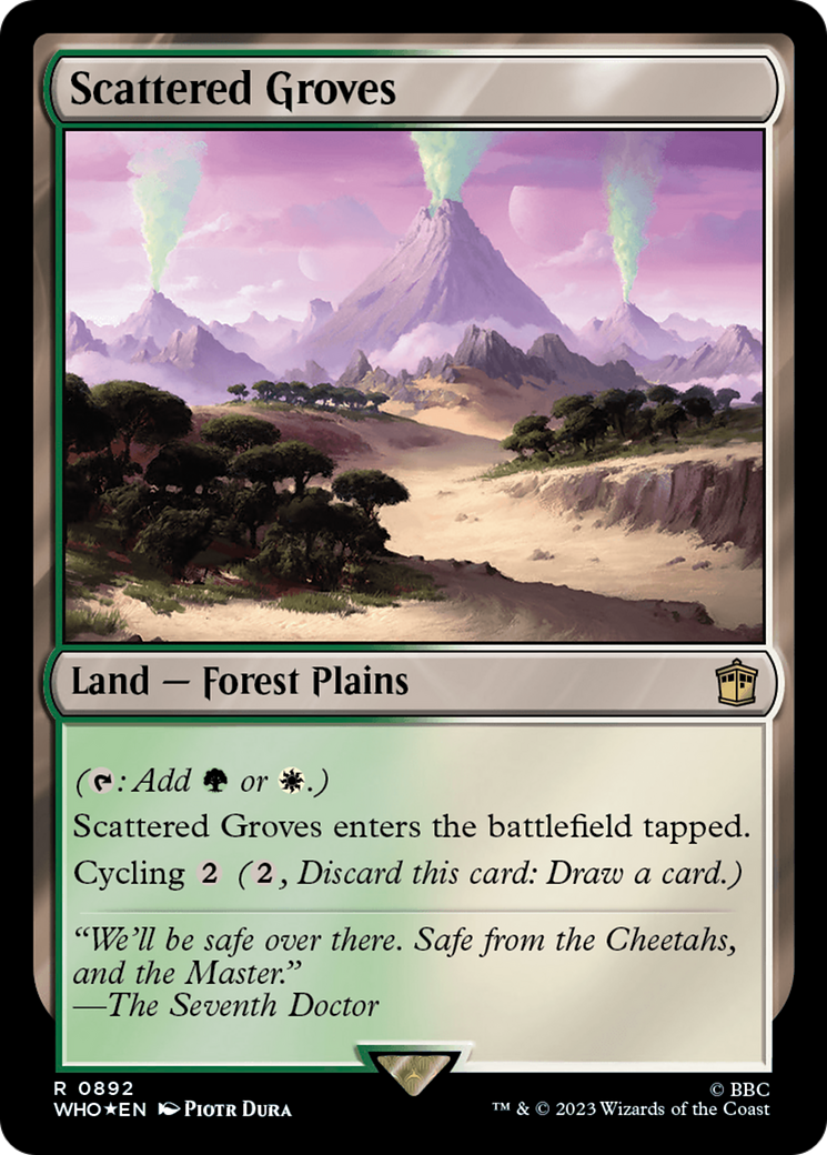 Scattered Groves (Surge Foil) (WHO-892) - Doctor Who Foil