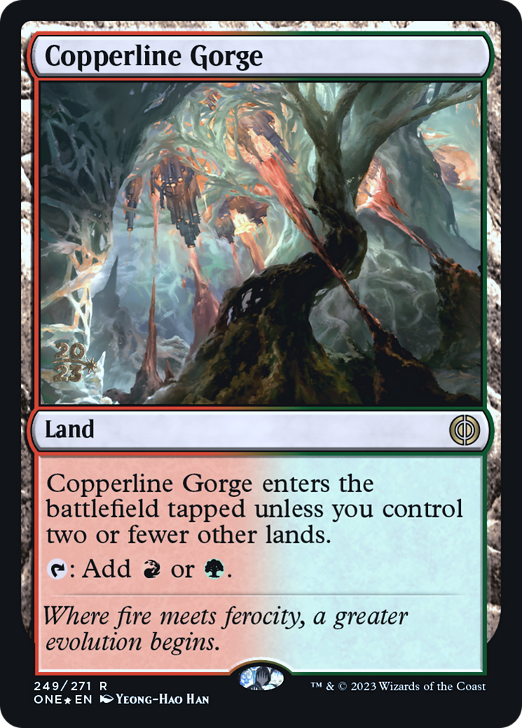 Copperline Gorge (PRE-249S) - Phyrexia: All Will Be One Promos Foil