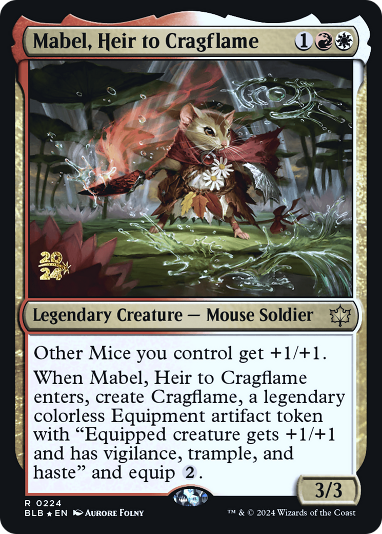 Mabel, Heir to Cragflame (PRE-224S) - Bloomburrow Promos Foil