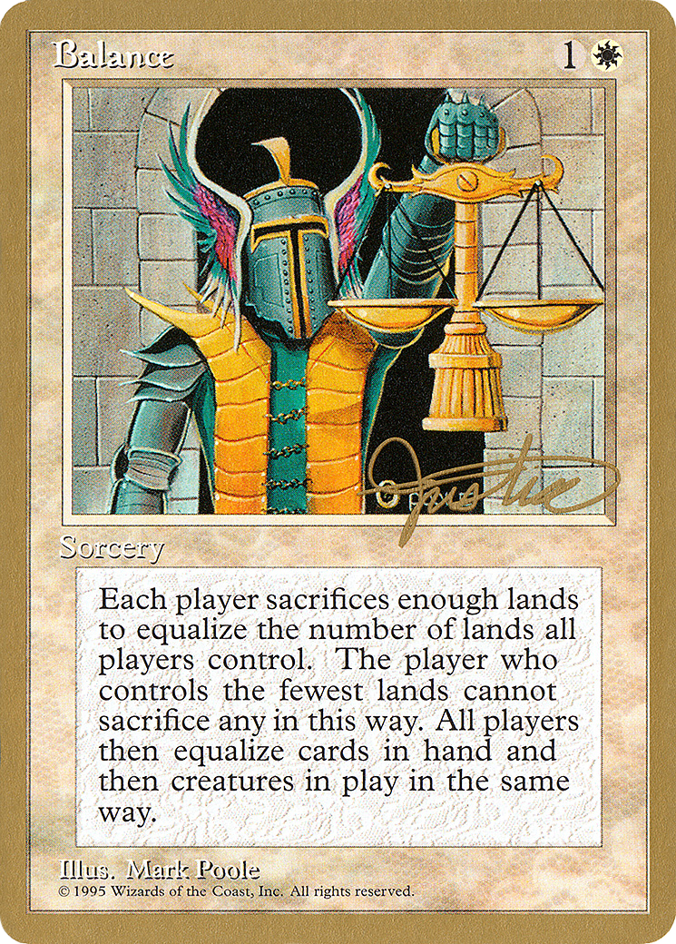 Balance - 1996 Mark Justice (4ED) (WCD-) - Pro Tour Collector Set