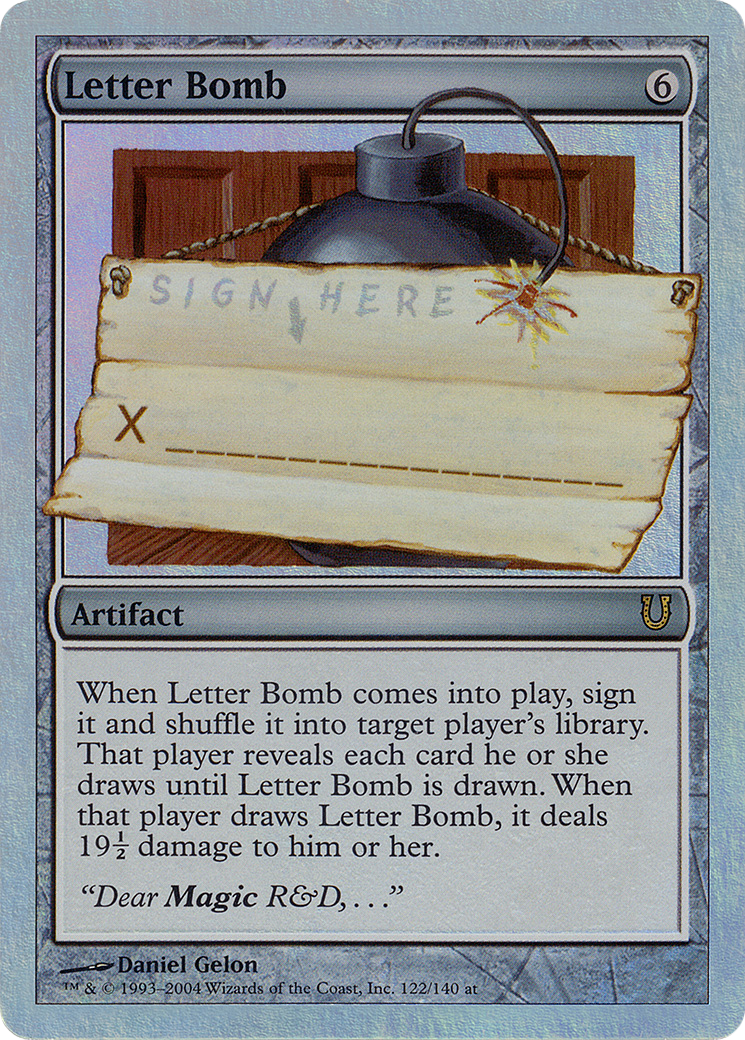 Letter Bomb (Alternate Foil) (UNH-122★) - Unhinged Foil