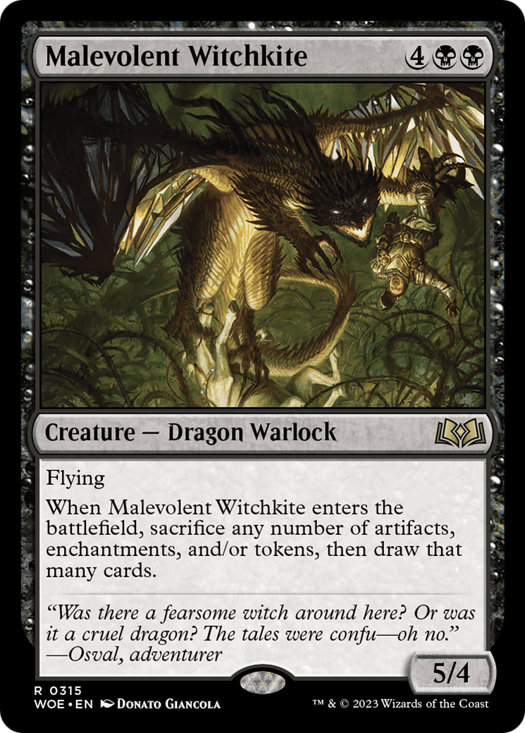 Malevolent Witchkite (WOE-315) - Wilds of Eldraine