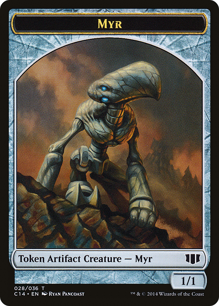 Myr // Pentavite Double-sided Token (C14-028) - Commander 2014 Tokens