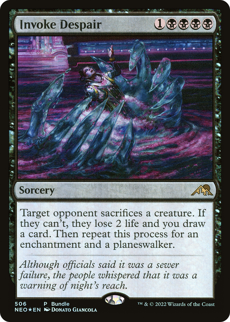 Invoke Despair (NEO Bundle) (UMP-506) - Kamigawa: Neon Dynasty Foil