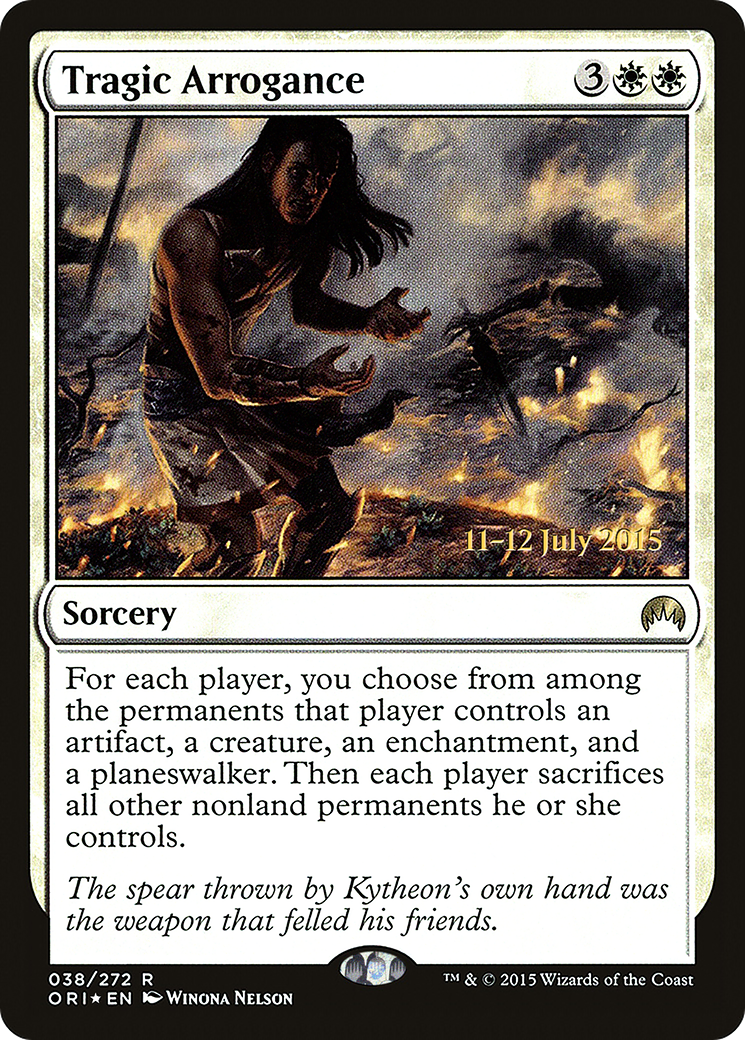 Tragic Arrogance (PRE-38S) - Magic Origins Promos Foil