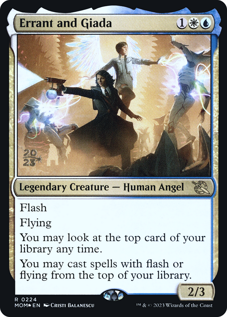 Errant and Giada (PRE-224S) - March of the Machine Promos Foil