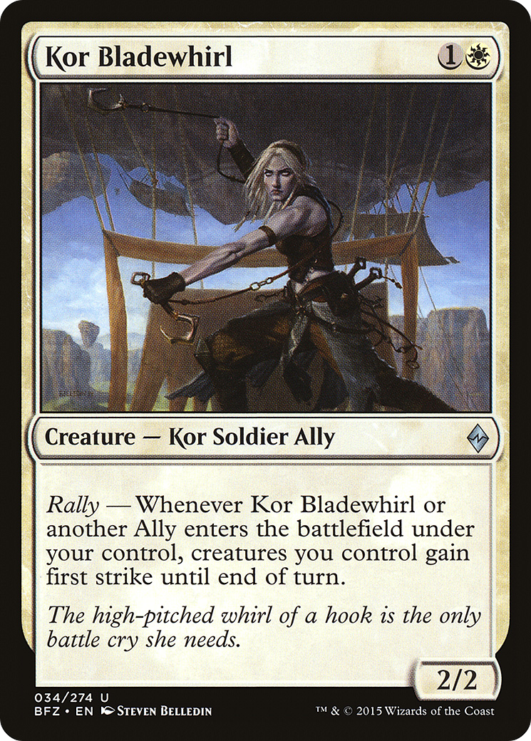 Kor Bladewhirl (BFZ-034) - Battle for Zendikar