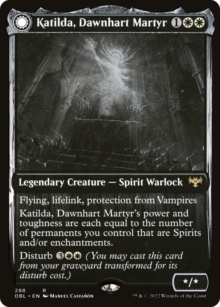 Katilda, Dawnhart Martyr (DBL-288) - Innistrad: Double Feature: (Double Faced Transform)