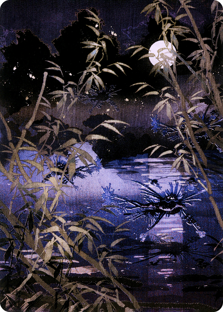 Swamp // Swamp (ANEO-081) - Neon Dynasty Art Series (Borderless)