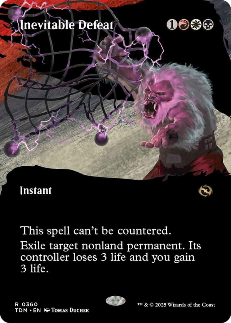 Inevitable Defeat (TDM-360) - Tarkir: Dragonstorm: (Showcase) (Borderless) Foil