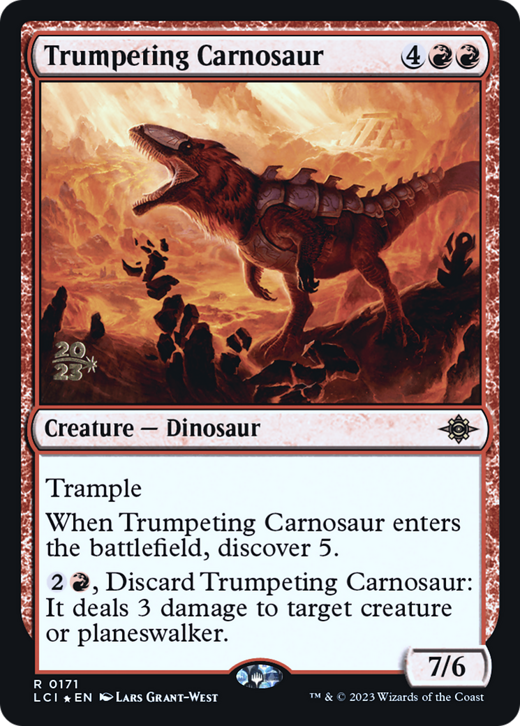 Trumpeting Carnosaur (PRE-171S) - The Lost Caverns of Ixalan Promos Foil