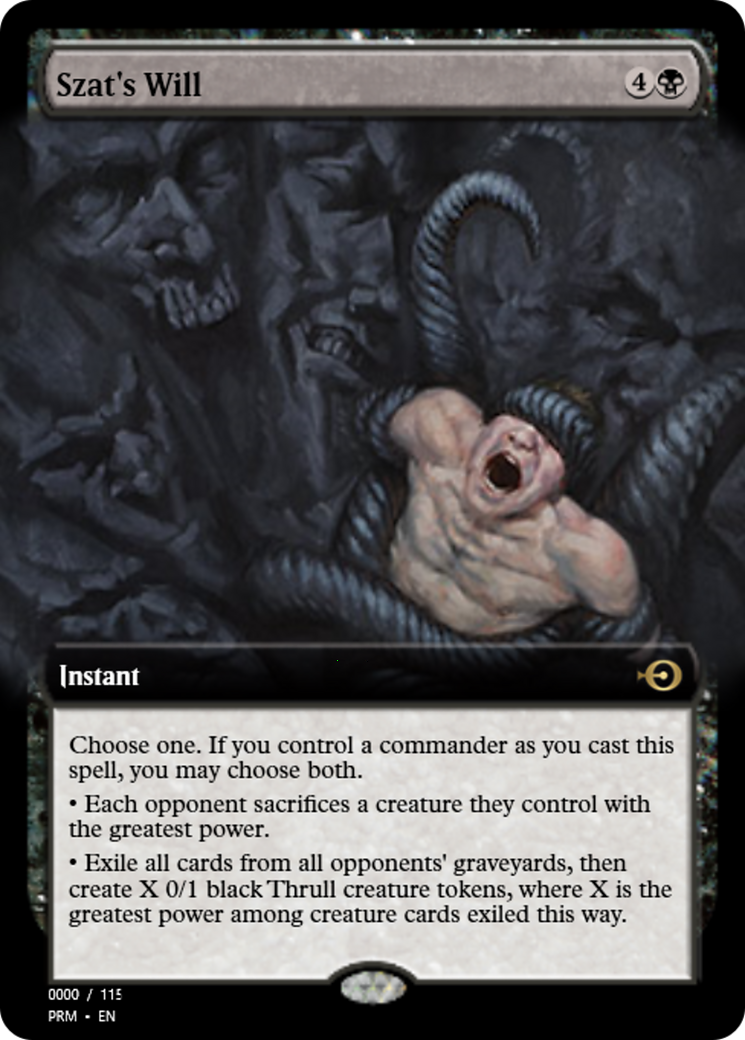 Szat's Will (PRM-86056) - Magic Online Promos
