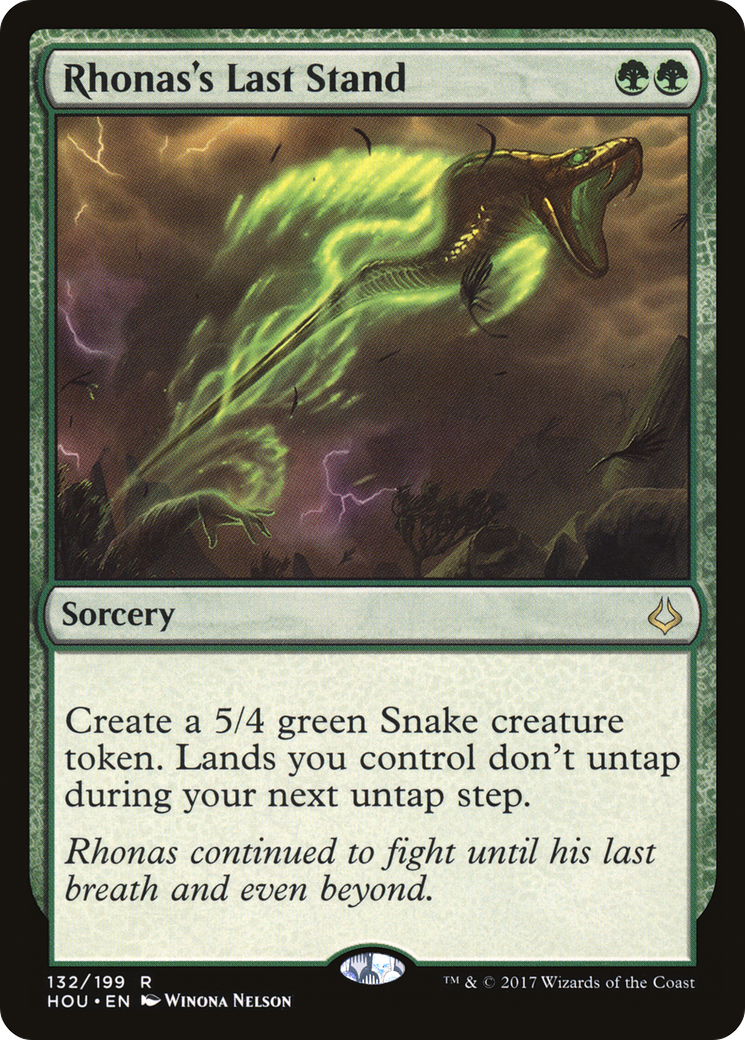 Rhonas's Last Stand (HOU-132) - Hour of Devastation Foil
