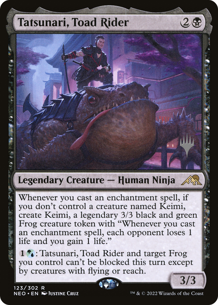 Tatsunari, Toad Rider (PPNEO-123P) - Kamigawa: Neon Dynasty Promos Foil