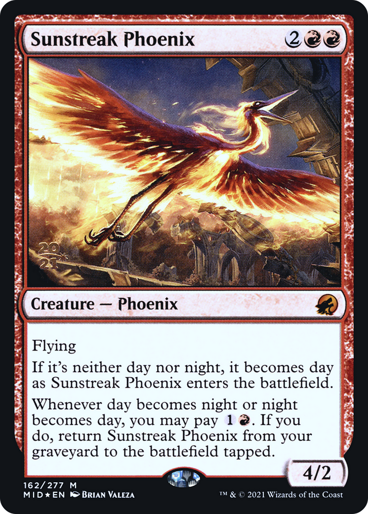 Sunstreak Phoenix (PRE-162) - Innistrad: Midnight Hunt Promos Foil
