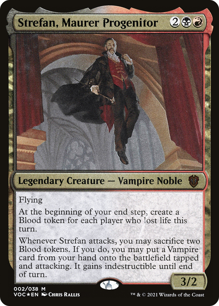 Strefan, Maurer Progenitor (Display Commander) - Thick Stock (VOC-002) - Crimson Vow Commander Display Commanders Etched Foil
