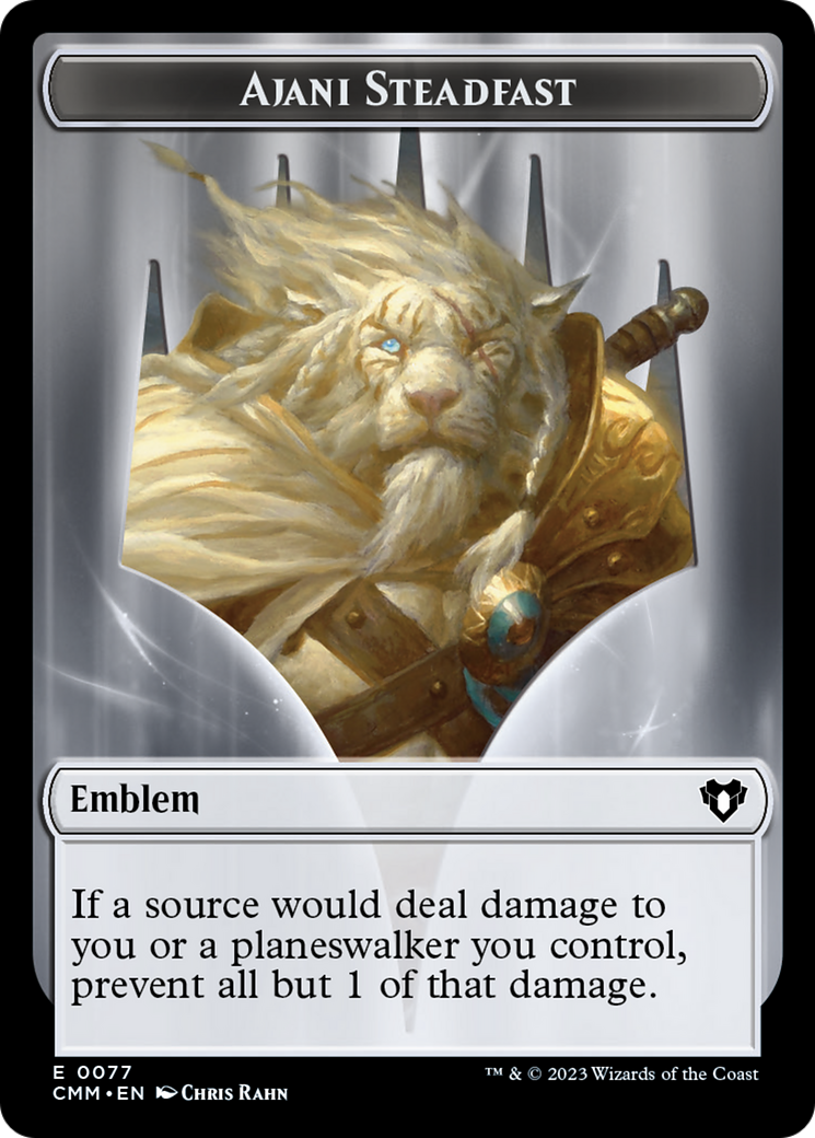 Ajani Steadfast Emblem (TCMM-077) - Commander Masters Tokens