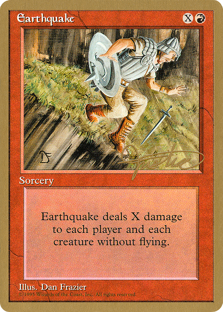 Earthquake - 1996 Mark Justice (4ED) (WCD-MJ189) - Pro Tour Collector Set