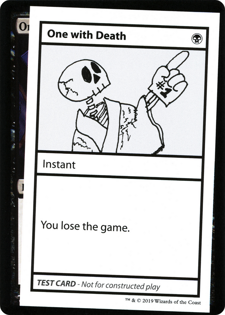 One With Death (No PW Symbol) (CMB1-045) - Mystery Booster Playtest Cards 2021