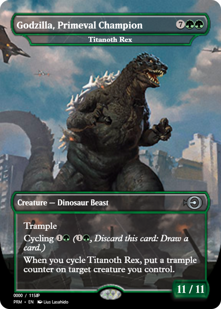 Titanoth Rex (PRM-80925) - Magic Online Promos / Godzilla, Primeval Champion Foil