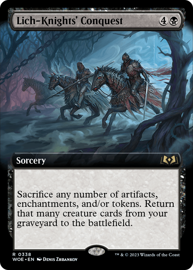 Lich-Knights' Conquest (Extended Art) (WOE-338) - Wilds of Eldraine: (Extended Art) Foil