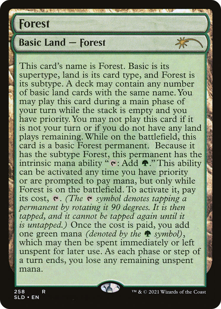 Forest (258) (Full-Text Lands) (SLD-258) - Secret Lair Drop
