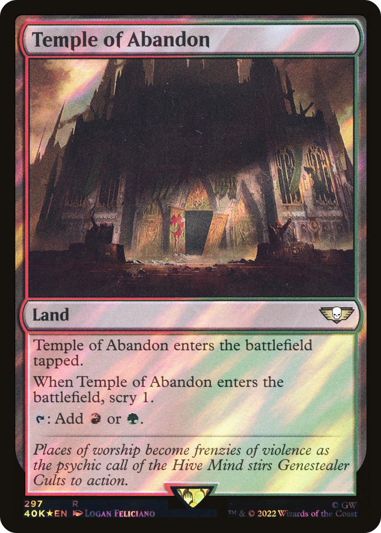 Temple of Abandon (Surge Foil) (40K-297★) - Warhammer 40,000 Commander Foil