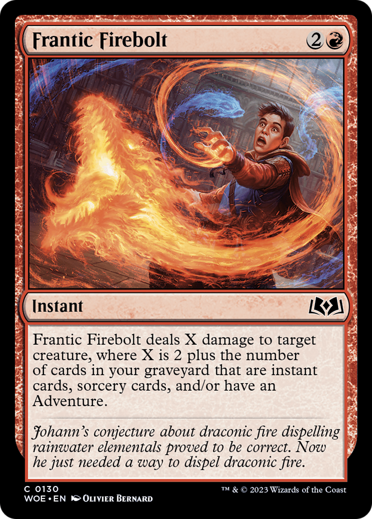 Frantic Firebolt (WOE-130) - Wilds of Eldraine Foil