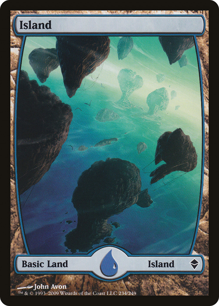 Island (234) - Full Art (ZEN-234) - Zendikar Foil