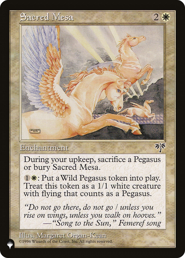 Sacred Mesa (LIST-) - The List