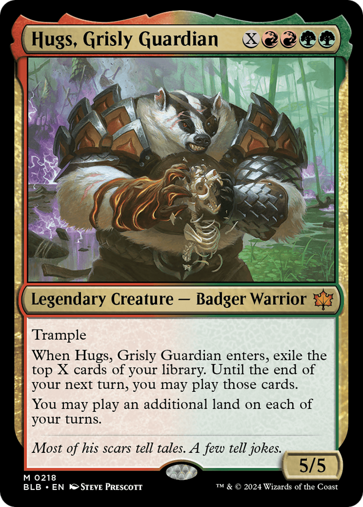 Hugs, Grisly Guardian (BLB-218) - Bloomburrow Foil