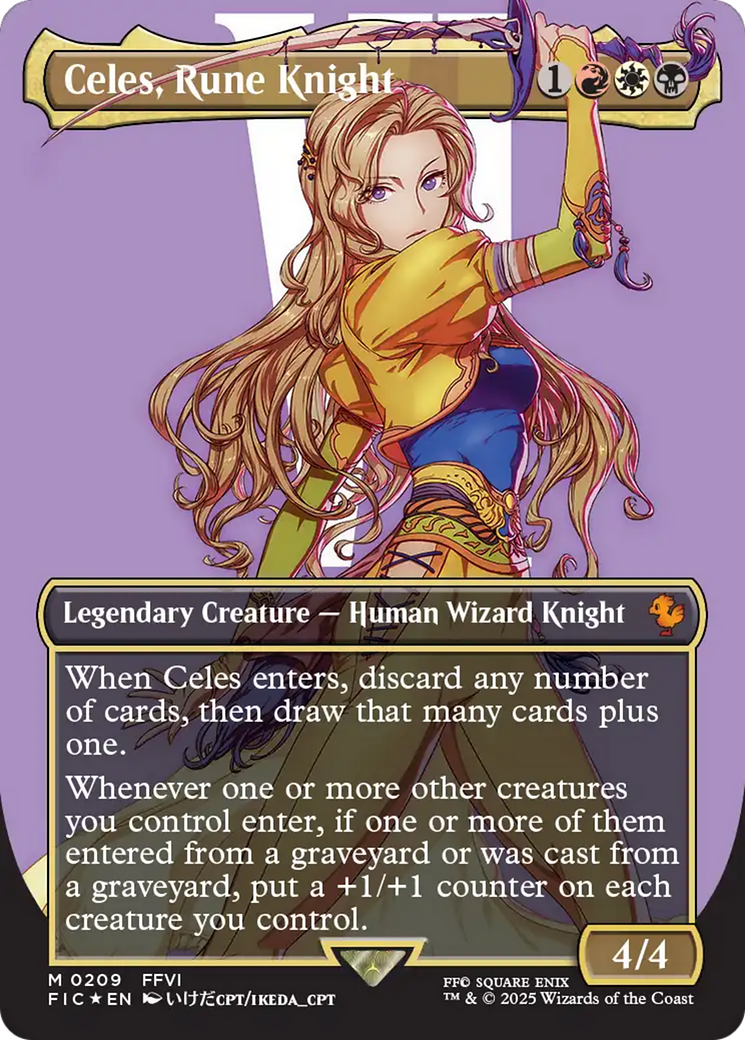 Celes, Rune Knight (FIC-209) - Commander: FINAL FANTASY (Borderless) Foil
