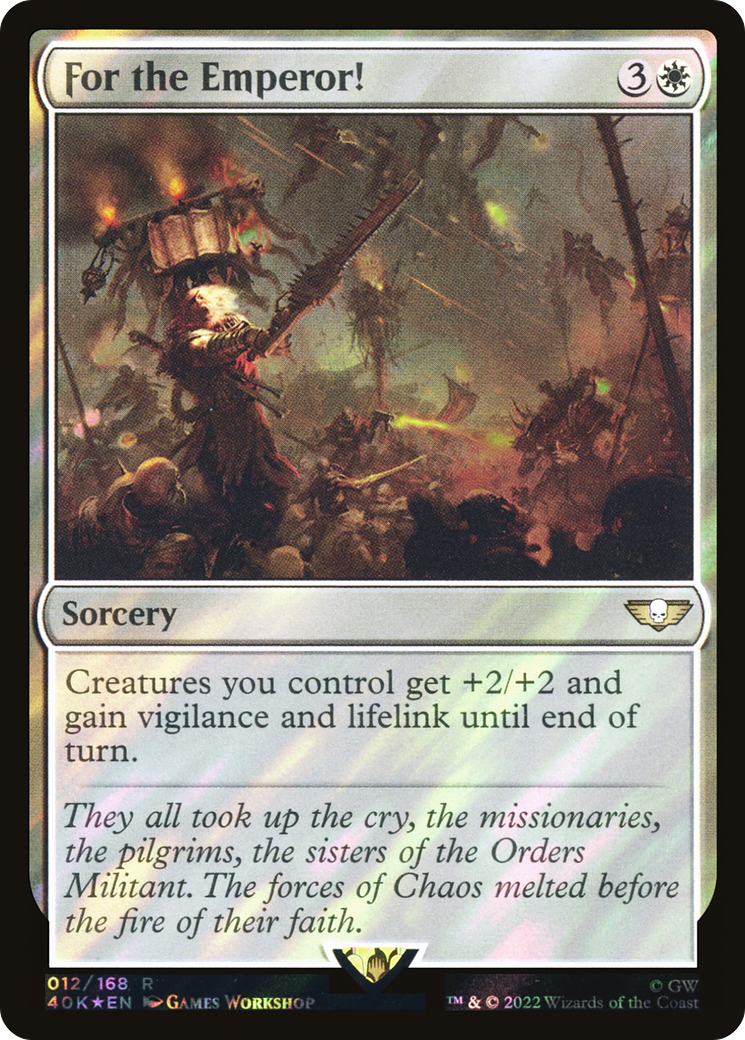 For the Emperor! (Surge Foil) (40K-12★) - Warhammer 40,000 Commander Foil