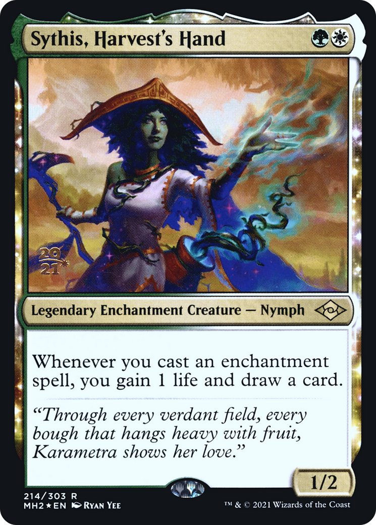 Sythis, Harvest's Hand (PRE-214S) - Modern Horizons 2 Promos: (enchantment) Foil