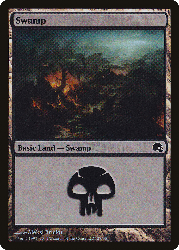 Swamp (27) (GRV-027) - Premium Deck Series: Graveborn Foil