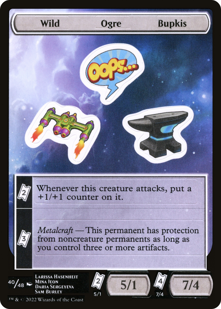 Wild Ogre Bupkis (UNF-040) - Unfinity Sticker Sheets Foil