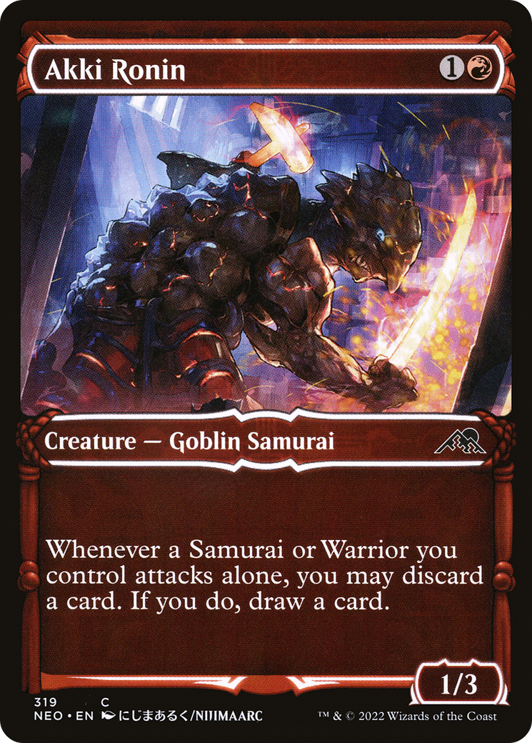 Akki Ronin (Showcase) (NEO-319) - Kamigawa: Neon Dynasty: (Showcase)