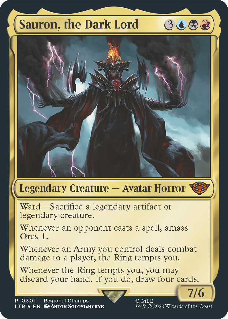 Sauron, the Dark Lord (PTP-301) - The Lord of the Rings: Tales of Middle-earth Foil