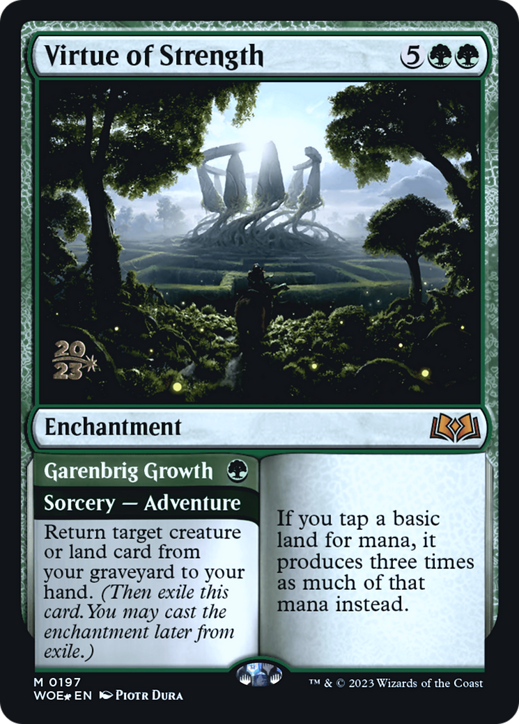 Virtue of Strength (PRE-197S) - Wilds of Eldraine Promos Foil