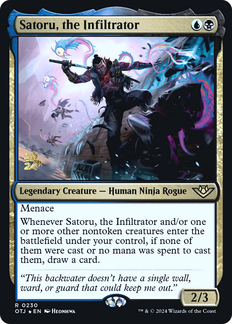 Satoru, the Infiltrator (PRE-230S) - Outlaws of Thunder Junction Promos Foil